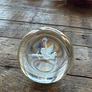 Beautiful Cupid Glass Paperweight